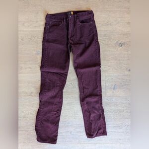 J. Crew Corduroy Pants in Deep Burgundy